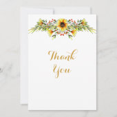 夏の花結婚飾り サンキューカード (正面)