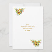 夏の花結婚飾り サンキューカード (裏面)