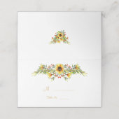 夏の花結婚飾り プレイスカード (外部開封)