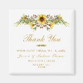 夏の花結婚飾り マグネット (正面)