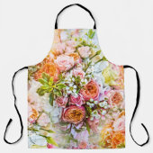 夏の花背景花束 エプロン (正面)
