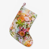 夏の花背景花束 スモールクリスマスストッキング (正面 (吊り時))