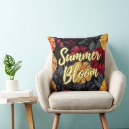夏の花開く クッション