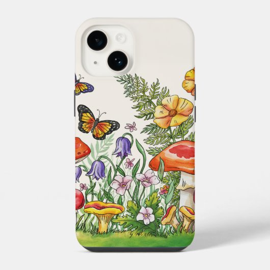 夏の花電話ケース iPhoneケース (裏面)