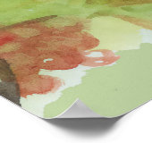 夏の花鳥：熱帯パターン ポスター (角)