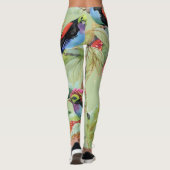 夏の花鳥：熱帯パターン レギンス (裏面)