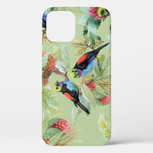 夏の花鳥:熱帯パターン Case-Mate iPhoneケース (裏面)