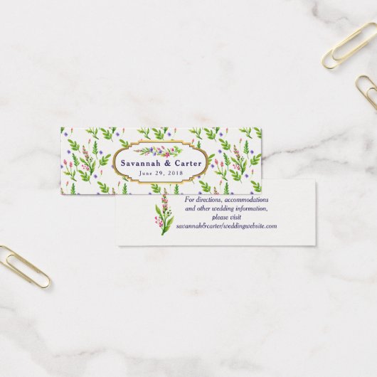 夏の花 ウェディングインフォメーションカード (オフィス)