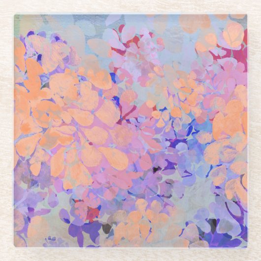 夏の花 ガラスコースター (正面)