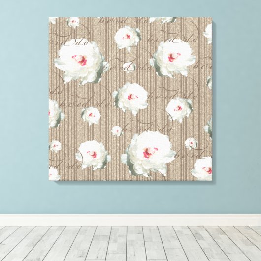 夏の花 キャンバスプリント (インサイチュ (ウッドフロア))