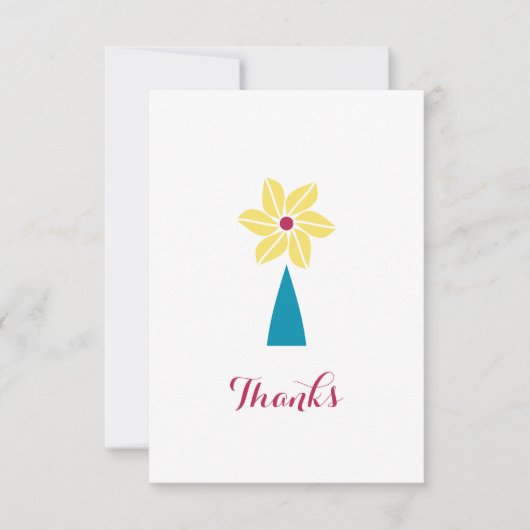 夏の花 サンキューカード (正面)