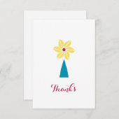夏の花 サンキューカード (正面/裏面)