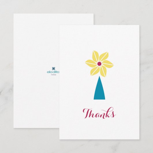 夏の花 サンキューカード (正面/裏面)