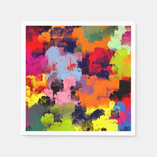 夏の花 スタンダードカクテルナプキン (正面)