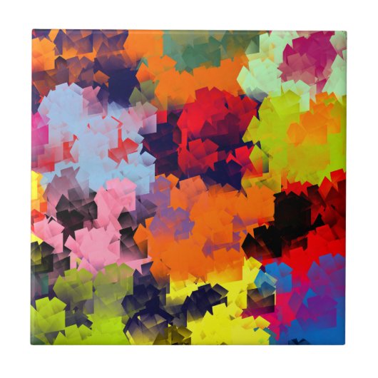 夏の花 タイル (正面)