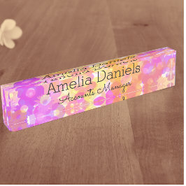 夏の花 デスクネームプレート