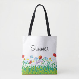 夏の花 トートバッグ