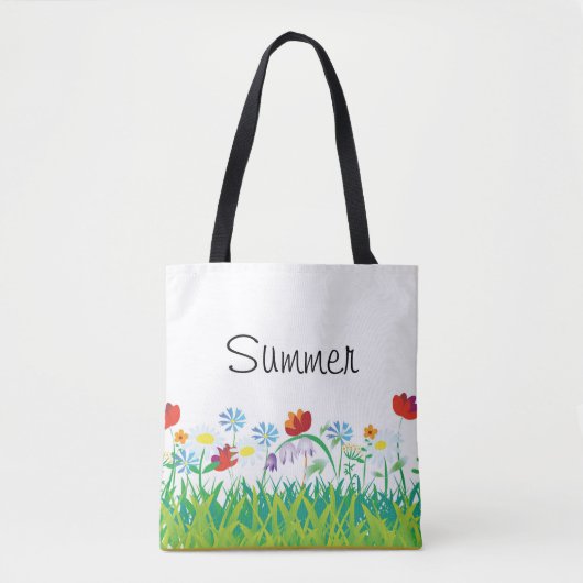 夏の花 トートバッグ (正面)