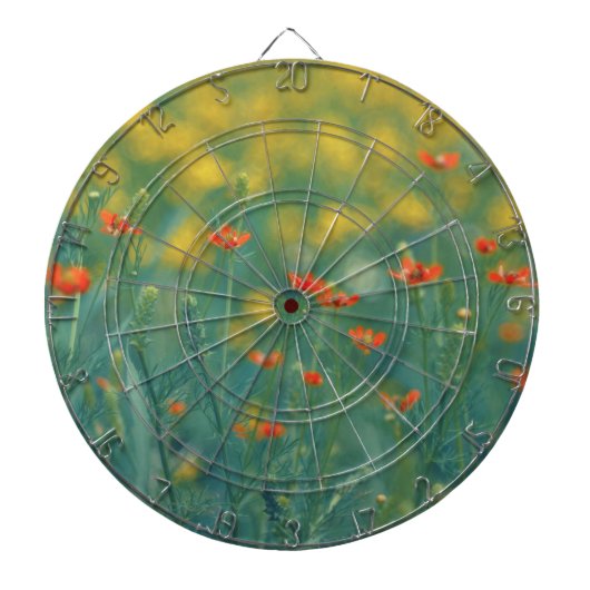 夏の花(フローラ畑) （赤い花） ダーツボード (正面)