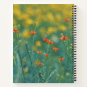 夏の花(フローラ畑) （赤い花） ノートブック (裏面)