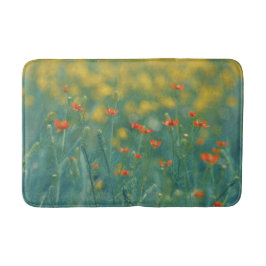 夏の花(フローラ畑) （赤い花） バスマット