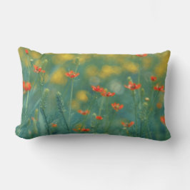 夏の花(フローラ畑) （赤い花） ランバークッション