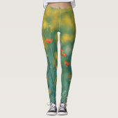 夏の花(フローラ畑) （赤い花） レギンス (正面)