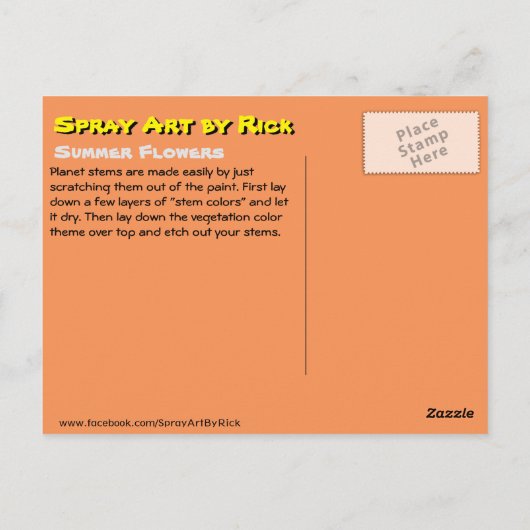 夏の花 ポストカード (裏面)