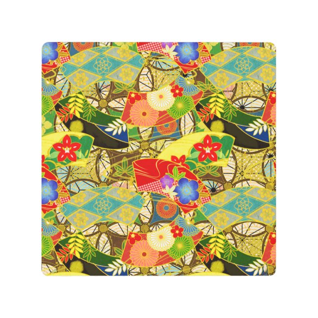 夏の花 メタルプリント (正面)