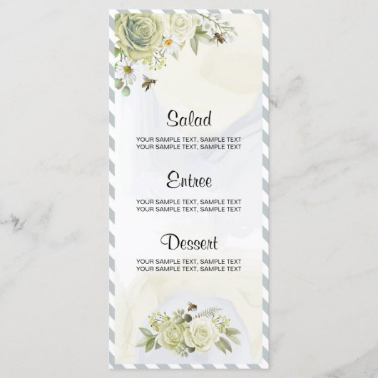 夏の花 メニュー (裏面)