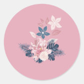 夏の花 ラウンドシール (正面)
