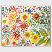 夏の花 ラッピングペーパー (フラット)
