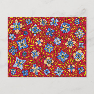 夏の花（赤） ポストカード