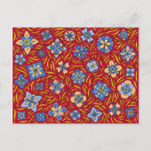 夏の花（赤） ポストカード (正面)