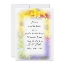 夏の花　5x7 封筒付きの招待状