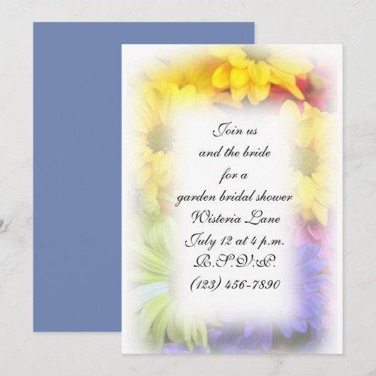 夏の花 5x7 封筒付きの招待状 招待状 (正面/裏面)