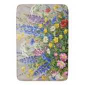夏の草原の野花 バスマット (正面縦)