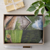 夏の草地にかわいいキャビン 薄葉紙 (ギフト)