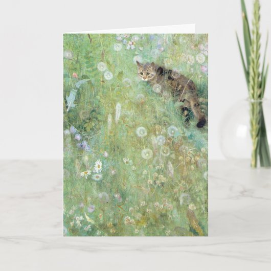 夏の草地の猫、ブルーノ・リジェフォス カード (正面)