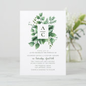 夏の葉クラフト結婚式招待状 招待状 (スタンド正面)