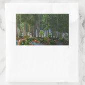 夏の葉ステッカー 長方形シール (バッグ)