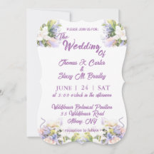 夏の薄紫ワイルドフラワーロマンチック結婚ズ