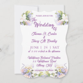 夏の薄紫ワイルドフラワーロマンチック結婚ズ