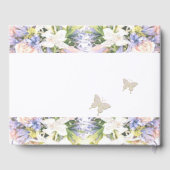 夏の薄紫ワイルドフラワーロマンチック結婚ズ ゲストブック (裏面)