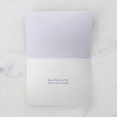 夏の薄紫花束のアメリカ国旗 カード (内部)