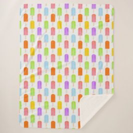 夏の虹のアイスキャンズパターン シェルパブランケット