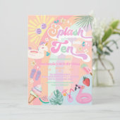 夏の虹色の太陽に飛び込んで10歳の誕生日 招待状 (スタンド正面)