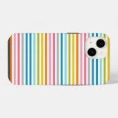 夏の虹色ストライプ iPhoneケース (裏面横)