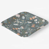 夏の蝶と野生の花 ペーパープレート (傾斜あり)