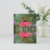 夏の蝶の反射 ポストカード (スタンド正面)